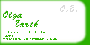 olga barth business card